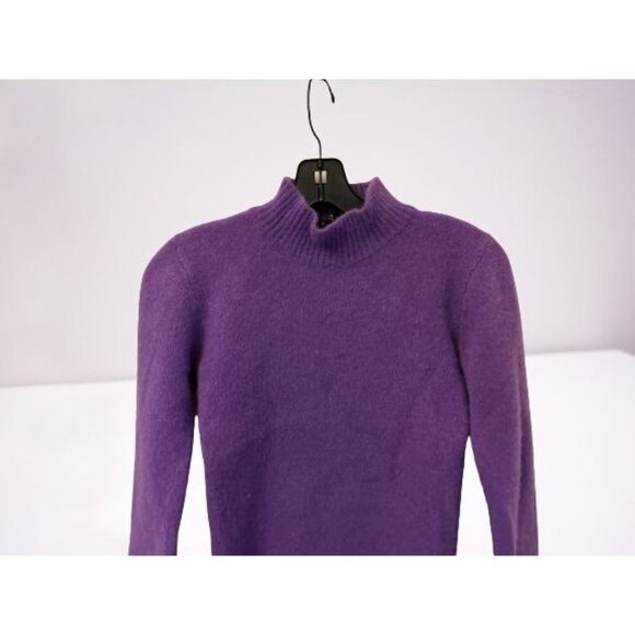 Made in Italy LUCA LUCA ORLANDI 100% 2-Ply Cashmere Sweater Turtleneck Purple - Picture 3 of 8